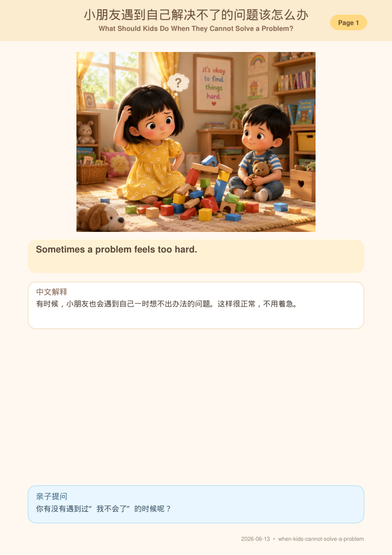 When Kids Cannot Solve A Problem