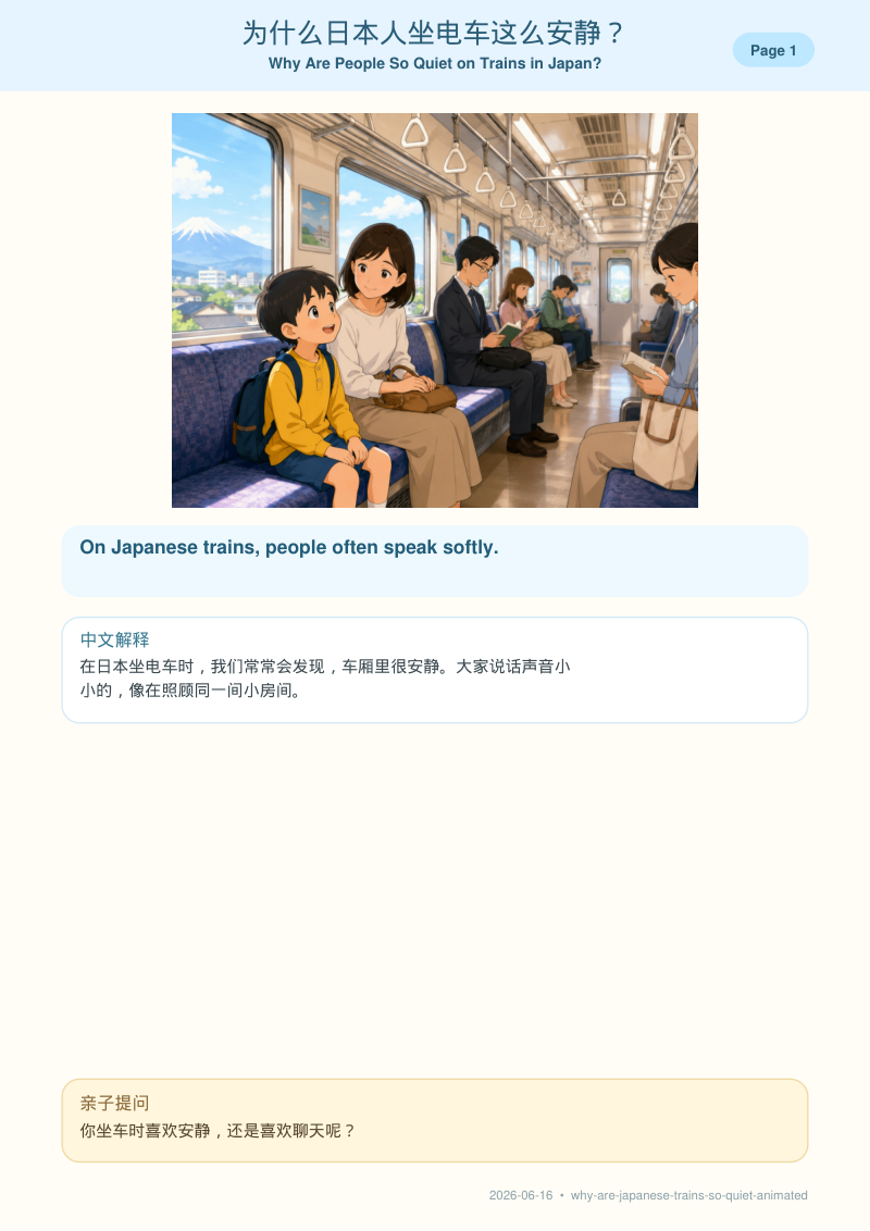 Why Are Japanese Trains So Quiet Animated