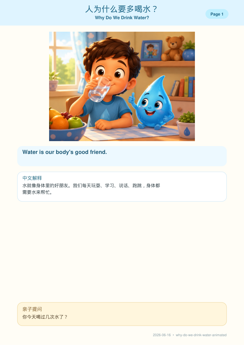 Why Do We Drink Water Animated