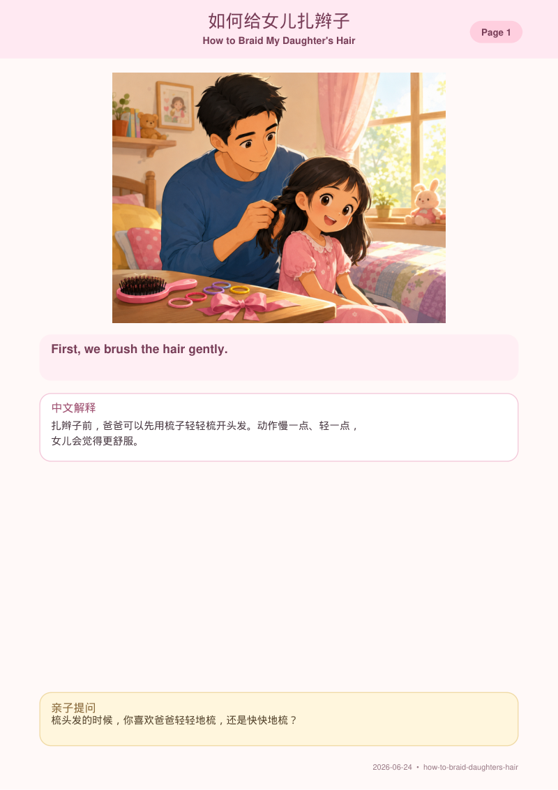 How To Braid Daughters Hair