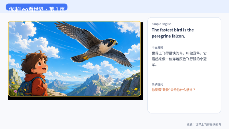 The Fastest Bird In The World